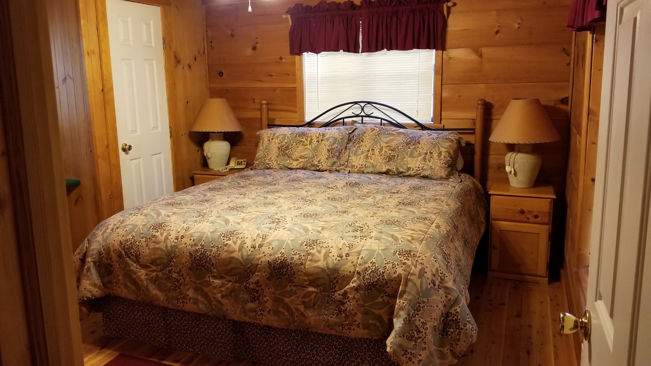 Large master bedroom, Cedar Mountain vation rental near Brevard and Hendersonville NC